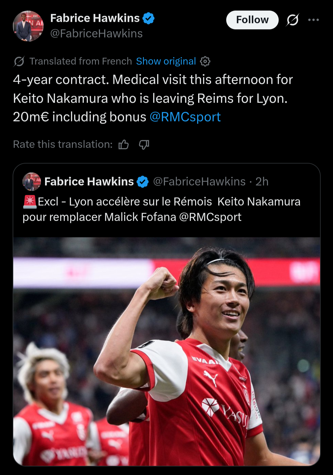 That can't be real. A 26 yo who is inconsistent and plays in ligue 2. we just so
