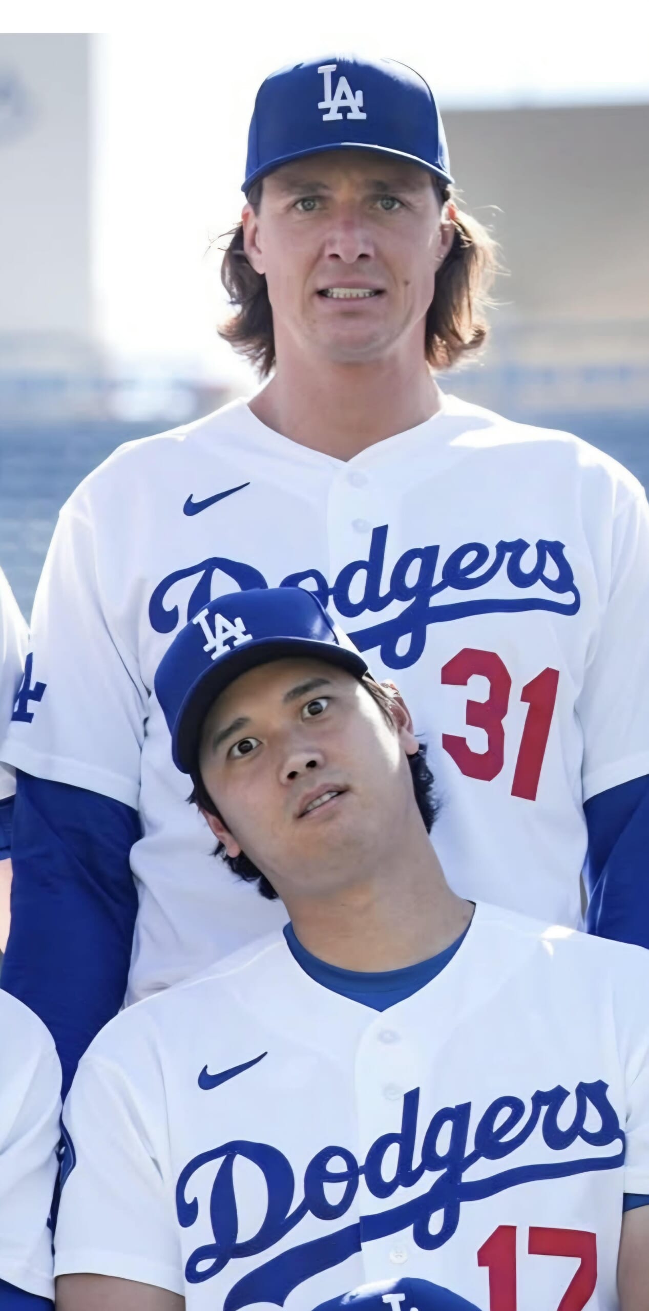 From 2026 Dodgers photo day! I wonder why Glas and Sho making these faces. 🤔