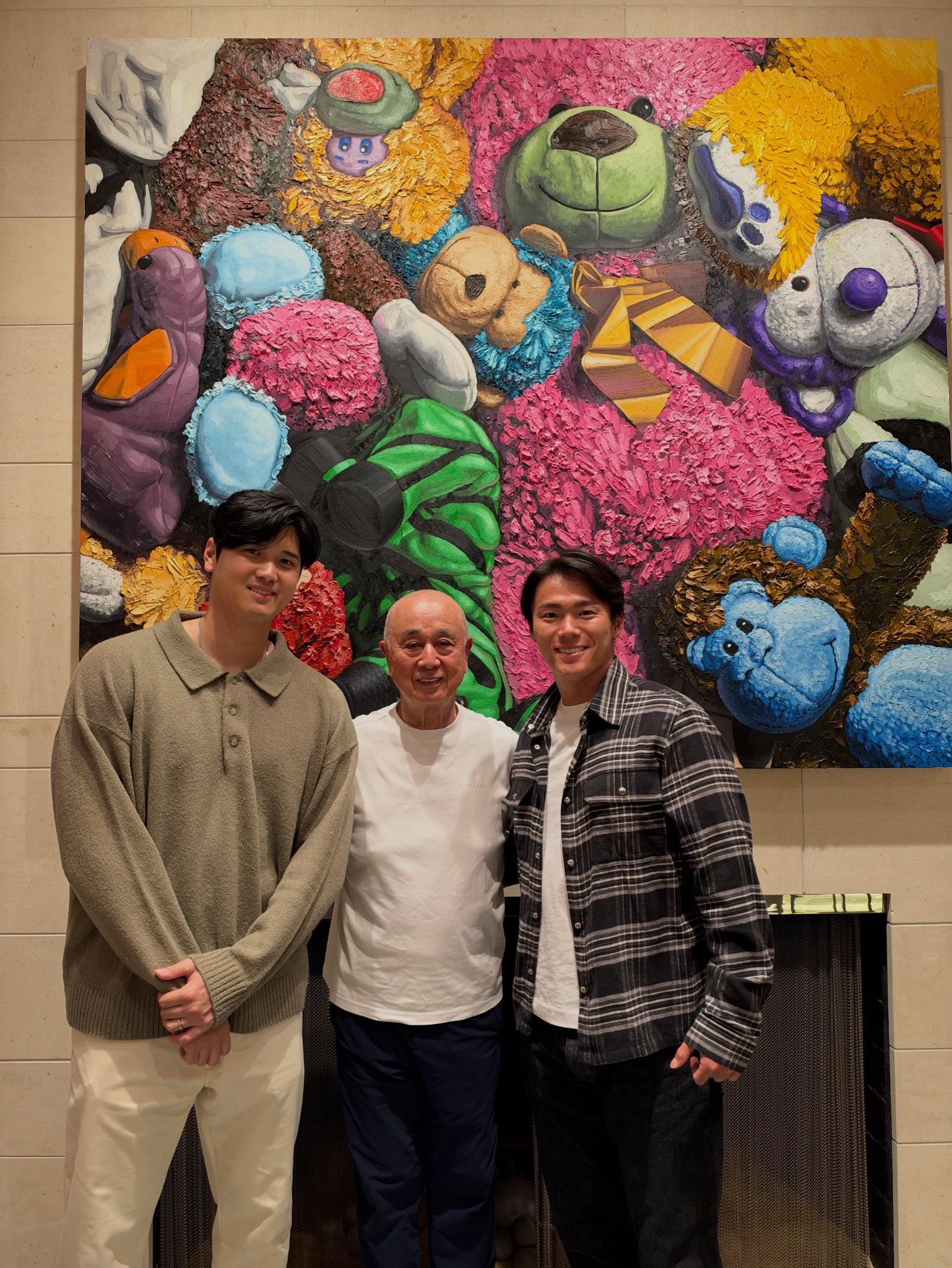 Shohei Ohtani and Yoshinobu Yamamoto reunite with Chef Nobu Matsuhisa